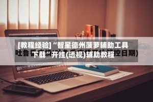 [教程经验]“智星德州菠萝辅助工具下载”开挂(透视)辅助教程