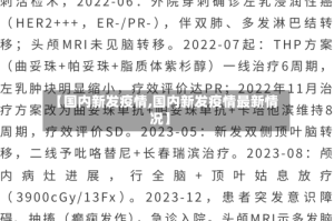 【国内新发疫情,国内新发疫情最新情况】