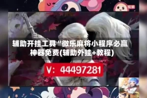 辅助开挂工具“微乐麻将小程序必赢神器免费(辅助外挂+教程)