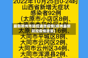 最新郑州市防控通告疫情(郑州最新防控疫情政策)