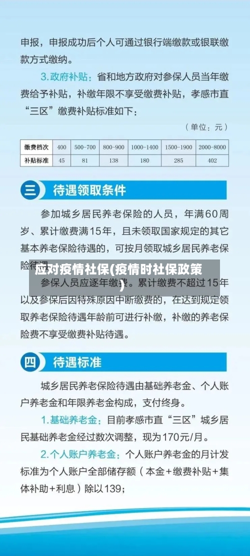 应对疫情社保(疫情时社保政策)-第2张图片