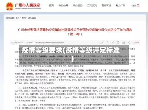 疫情等级要求(疫情等级评定标准)-第1张图片
