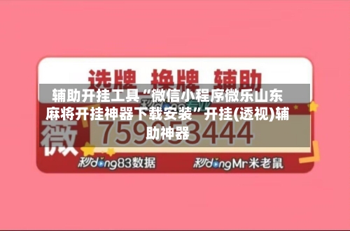 辅助开挂工具“微信小程序微乐山东麻将开挂神器下载安装”开挂(透视)辅助神器-第1张图片