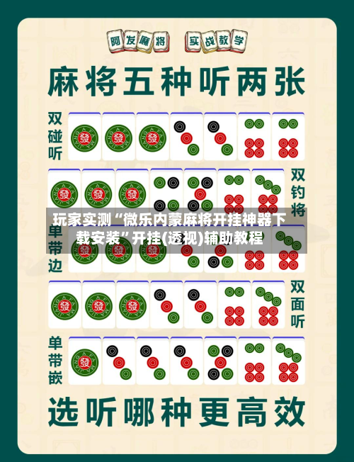 玩家实测“微乐内蒙麻将开挂神器下载安装	”开挂(透视)辅助教程-第1张图片