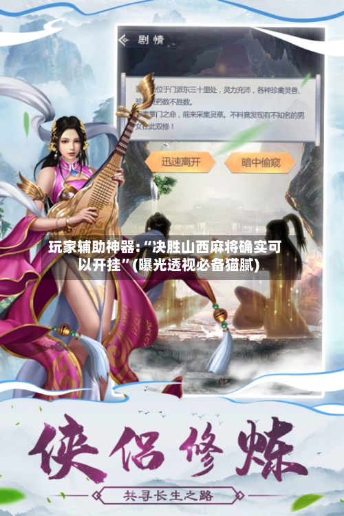 玩家辅助神器:“决胜山西麻将确实可以开挂	”(曝光透视必备猫腻)-第2张图片