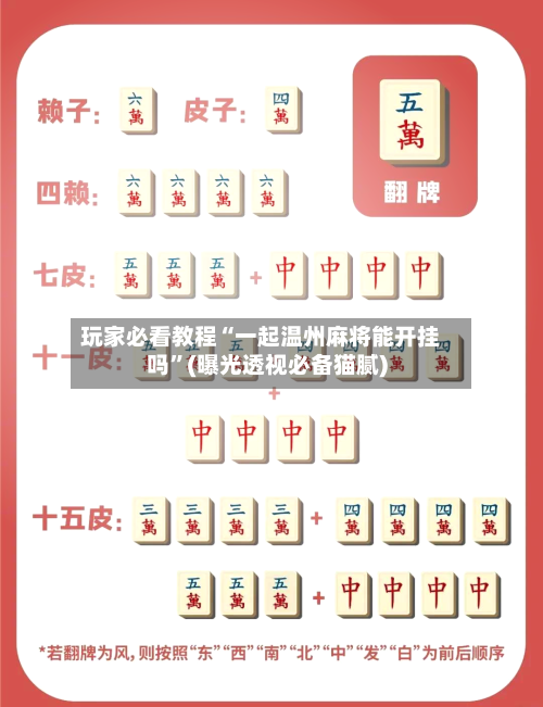 玩家必看教程“一起温州麻将能开挂吗”(曝光透视必备猫腻)-第1张图片