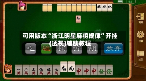 可用版本“浙江明星麻将规律”开挂(透视)辅助教程-第3张图片